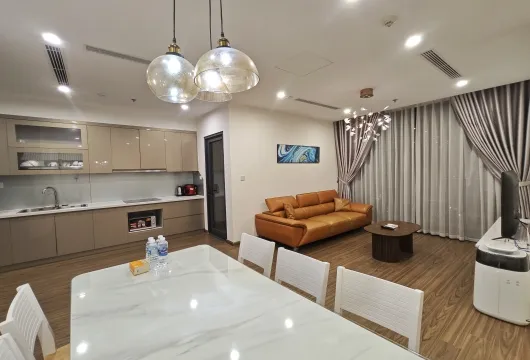 `Spacious 4-bedroom apartment for rent at Vinhomes West Point, Do Duc Duc street, Hanoi with lake view