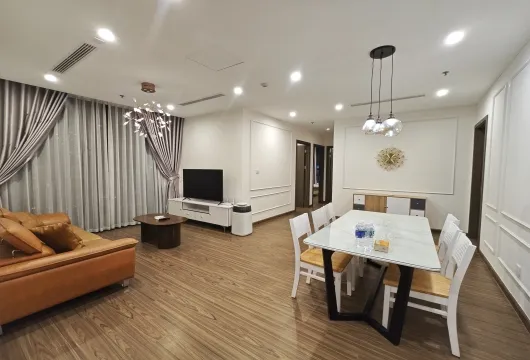 `Spacious 4-bedroom apartment for rent at Vinhomes West Point, Do Duc Duc street, Hanoi with lake view