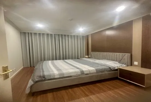 Luxury 3-bedroom apartment for rent at Star Lake, Tây Hồ Tây, 112m², fully furnished with living room, bedroom, kitchen, bathroom, and balcony.