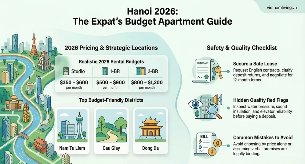Cheap Apartment for Rent in Hanoi – 2026 Budget Guide