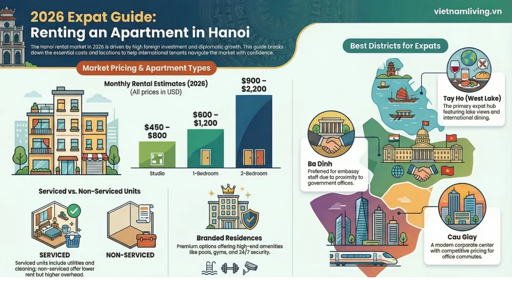 Complete Guide to Apartment for Rent in Hanoi 2026