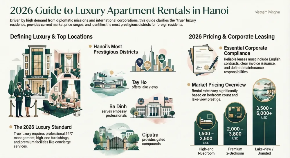 Luxury Apartment for Rent in Hanoi – 2026 Expat Guide