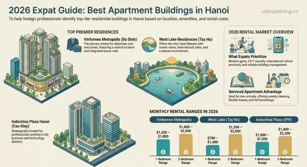 Best Apartment Buildings in Hanoi for Expats (2026)