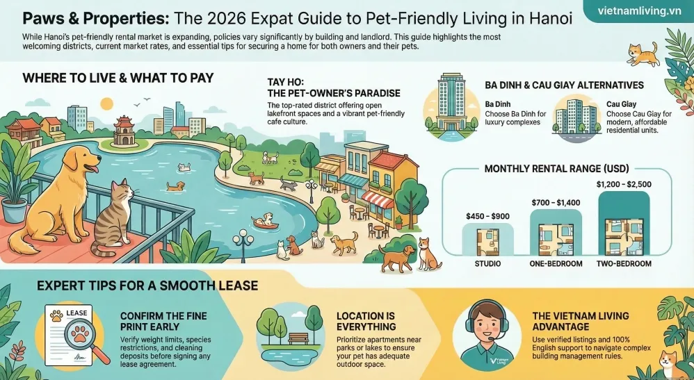 Pet Friendly Apartment for Rent in Hanoi: 2026 Guide